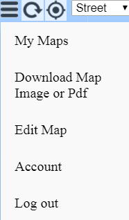 Export pdf or image menu